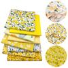 8 шт. Лоскутная ткань DIY Швейный Квилтинговый материал 25x25 см Желтый с принтом 20x25 см Саржевое переплетение Цветочная серия Хлопковая ткань