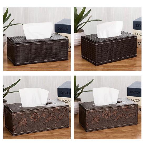 Стильный держатель для салфеток из искусственной кожи, домашний автомобильный чехол для салфеток, сумка для хранения бумаги