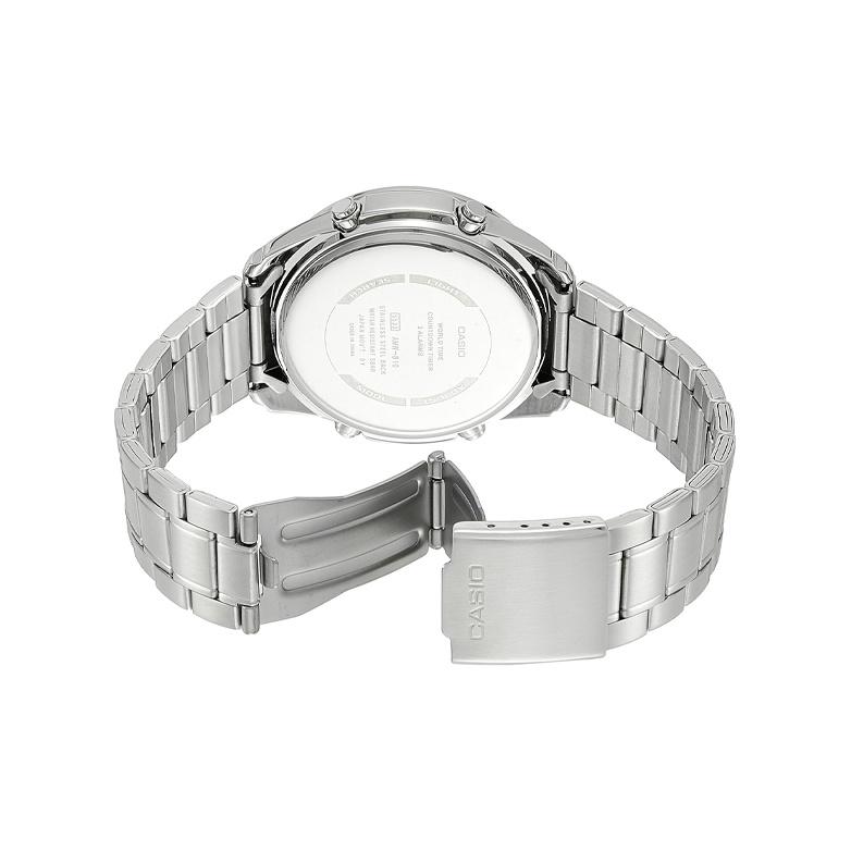 Casio Youth Series Round Dial Three-Hand 50M Water Resistant Quartz Movement Stainless Steel Strap Watch Men watches White MTH-1058D-7AVPF