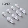 10Pcs Wall Decoration Installation Seamless Hooks Nail Kitchen Living Room Bedroom Home Daily Hanging Wall Invisible Hook White