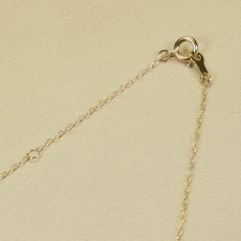 Sansui Pendant Necklace Heart Miss Coral Pink Single K18 Yellow Gold Undyed