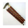 Designer Walking Stick Brass Handle Twist Cane Brown Wooden Item Gift
