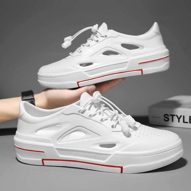 Летние мужские тапочки на платформе, уличные сандалии, клоги, пляжные тапочки, модные шлепанцы, повседневные туфли, удобная обувь для ходьбы по воде 38-45