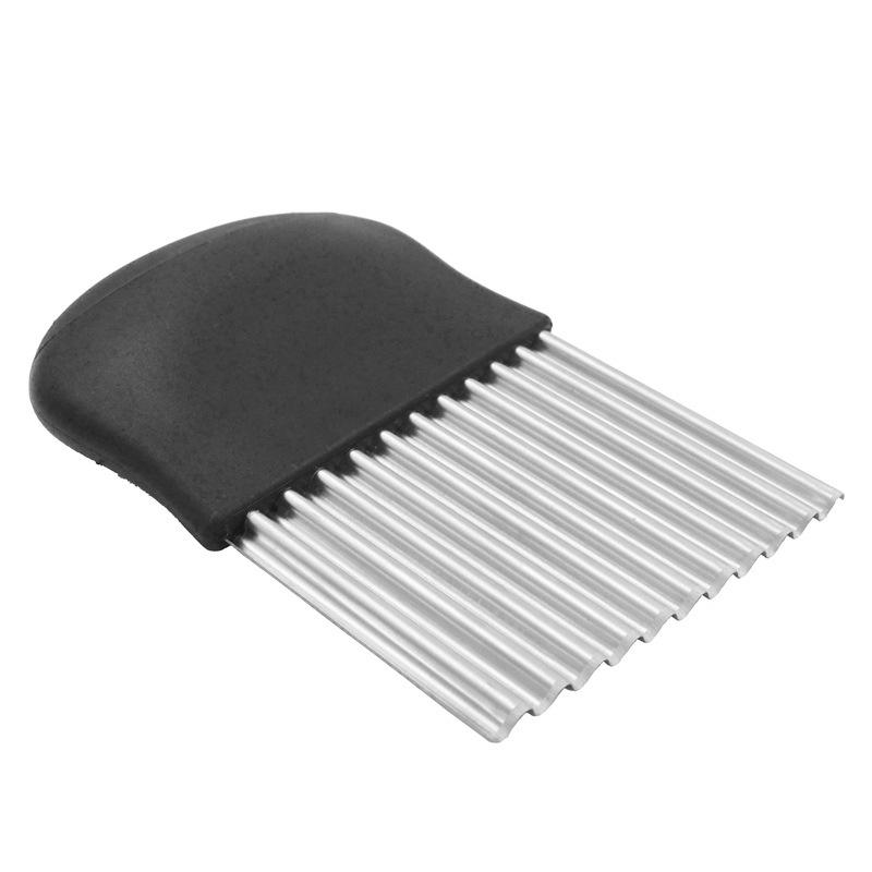 Волнистый нож для резки картофеля Гофрированные шипы для резки необычных клочков Глубокозернистая картофельная решетка Слайсер для картофеля фри Домашняя