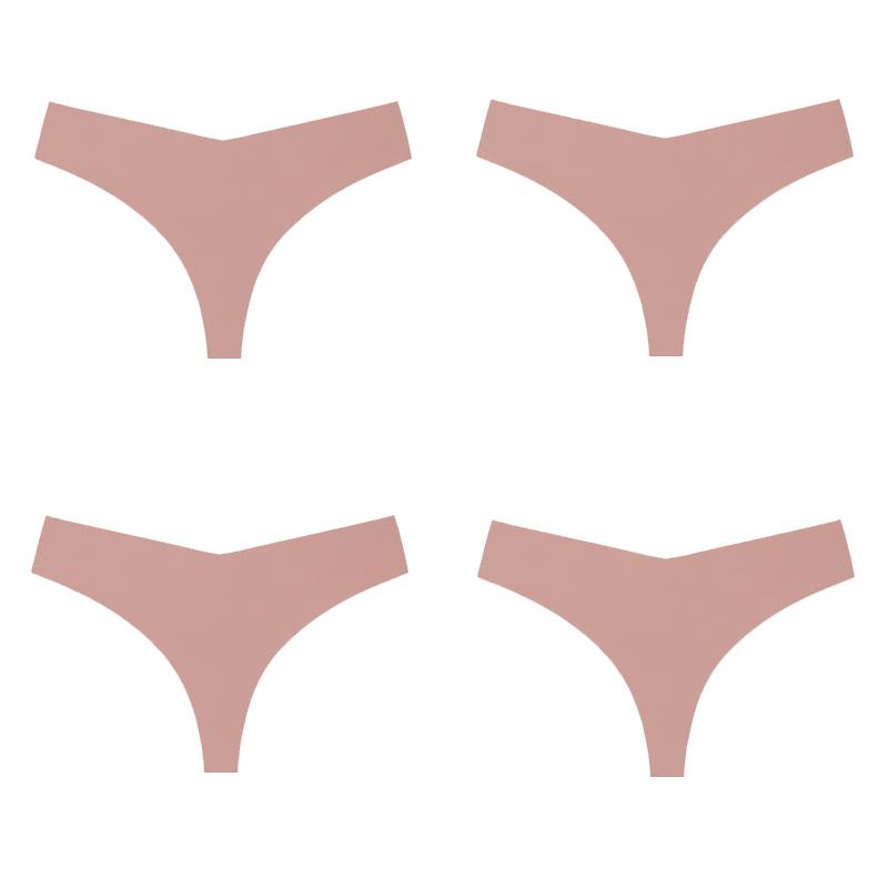 4 шт./лот, женские сексуальные трусики из ледяного шелка с низкой талией, нижнее белье без следов, стринги, женские стринги, дышащее нижнее белье, искушение, нижнее белье