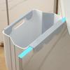 Kitchen Trash Can, Folding Household Cabinet Door Wall Hanging Storage Bin Pulling Trash Can Kitchen Waste Garbage Basket