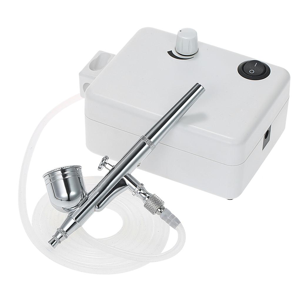 Geevorks Multi-purpose Airbrush Mini Air Compressor Set Gravity Feed Air Brush Kit for Art Painting