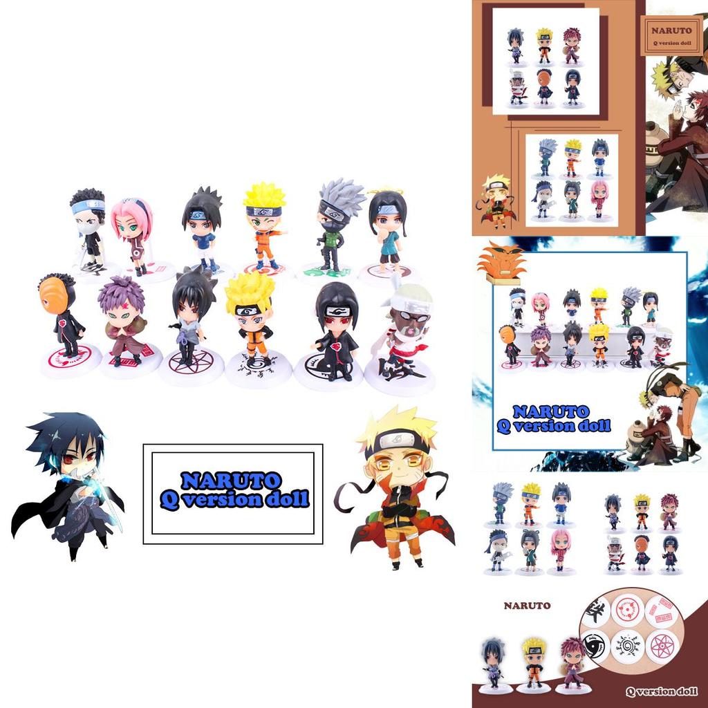 Charming 6 Pcs Sasuke Doll Set Featuring Beloved Naruto Animation Characters