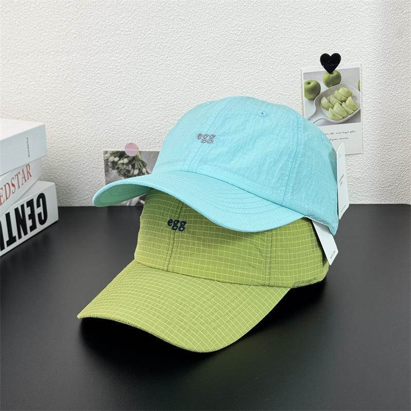 Fashion Hat Japanese lightweight quick-drying egg embroidered baseball cap women's light breathable cap daily versatile sunshade sunscreen cap