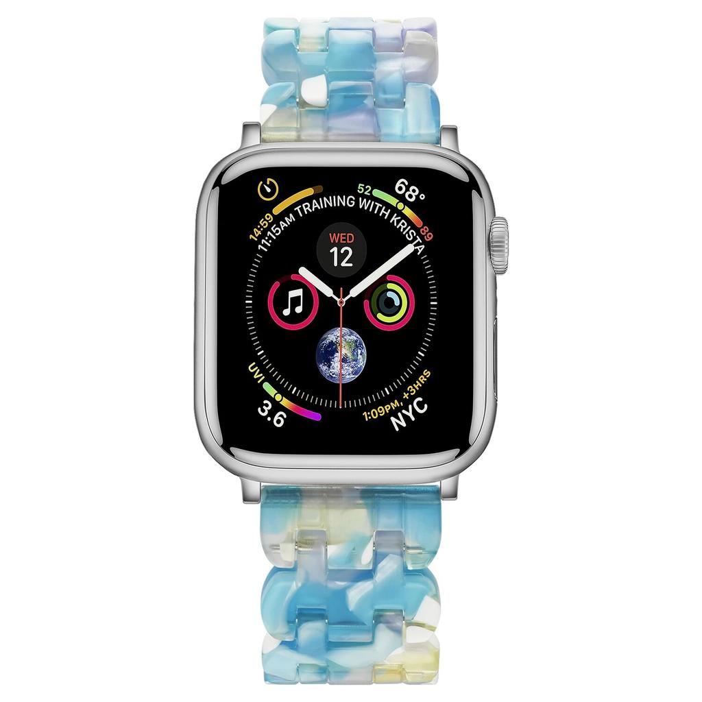 Ремешок из смолы для Apple Watch Band 44 мм, 49 мм, 40 мм, 42 мм, 41 мм, 45 мм, 38 мм, женский браслет IWatch Series 9, 8, 7, 6 SE 5, 4 Ultra2, ремни Correa