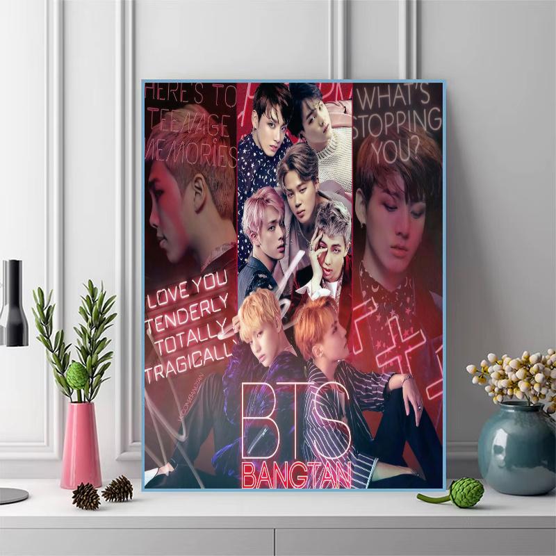 Kpop Group 100% Round Full Drill 5D DIY Diamond Painting Embroidery Cross Stitch Rhinestone Décor