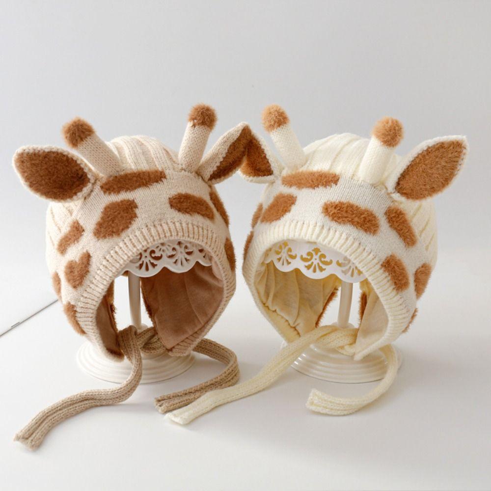 Warm Cartoon Baby Hat Cotton Girl's Ear Protection Cap Cute Baby Cap Winter