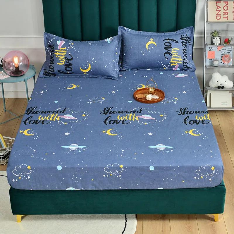 Утолщенный наматрасник из чистого хлопка с начесом, дышащий двойной приятный для кожи пылезащитный чехол 180*200