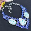 K2 Blue Azurite, Blue Topaz 925 Sterling Silver Jewelry Necklace 18" KG-1852