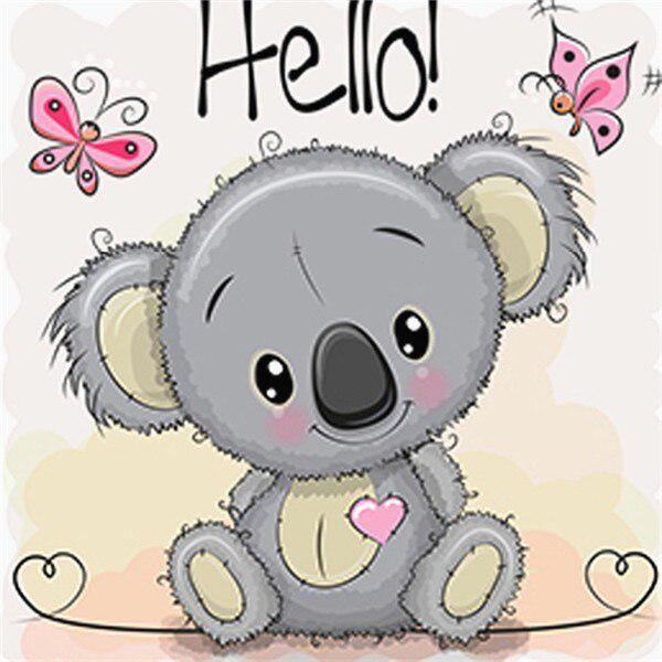 Алмазная картина Мультфильм Медведь 5D Вышивка Крестом Набор Изображение Горный Хрусталь