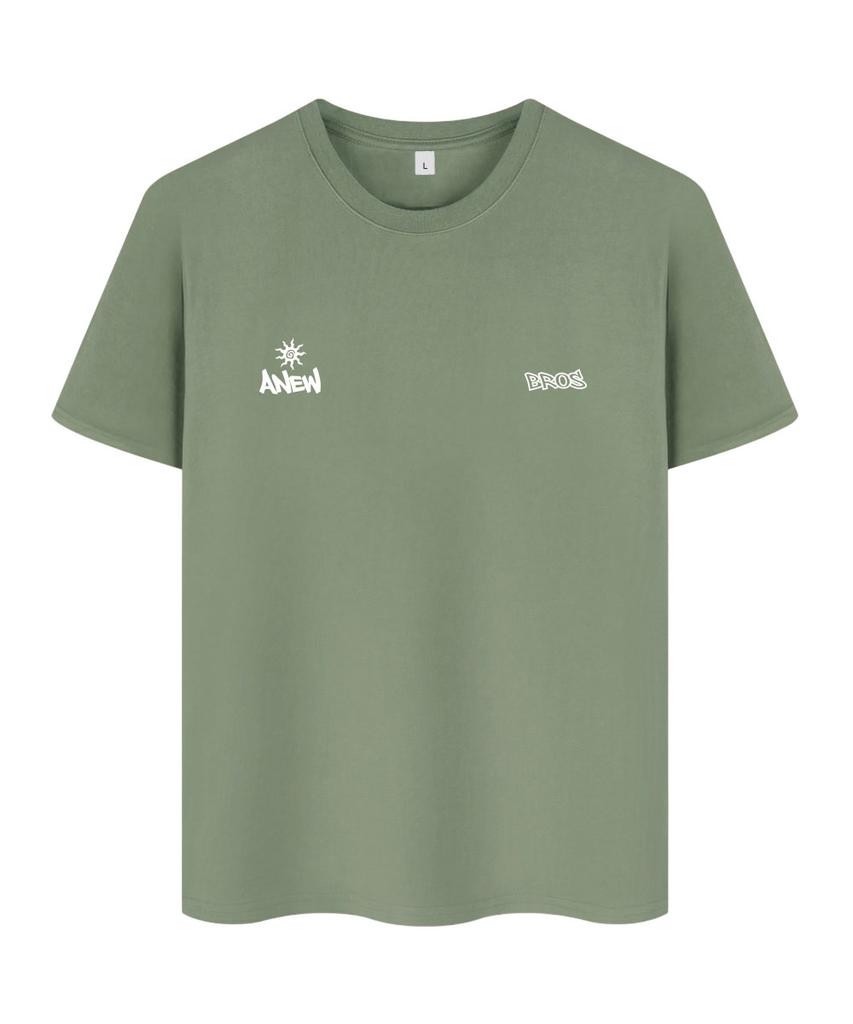 ANEWBROS Twin Logo Oversized Short Sleeve T-Shirt 10 Colors [Anse_9102] (A Type)