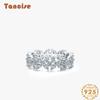 Tancise Classic 925 Sterling Silver Zircon Ring Ladies Jewelry Wedding Promise Party Gift
