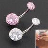 Surgical Steel Navel Rings Crystal Belly Button Ring Bar Piercing Jewelry Beauty