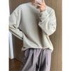 Men's Spring Waffle Long Sleeve T-shirt Slouchy Inside Loose Top