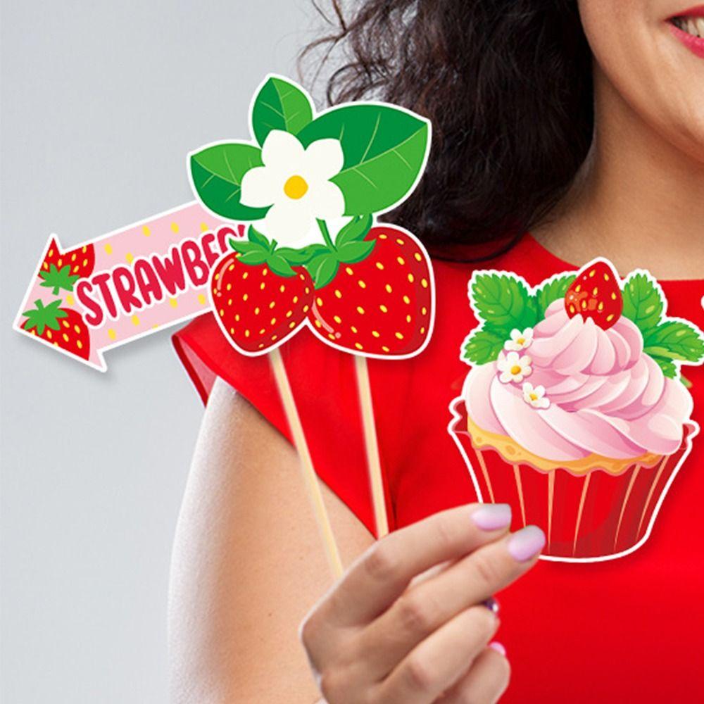 Бумажный летний фрукт фото реквизит красный костюм маска забавный фотобудка реквизит пляжная вечеринка у бассейна