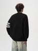 Unisex Striped Casual Knit Sweater - Winter Inner Base Layer, Round Neck