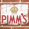 PIMMS Металлические Знаки Мужская Берлога Сарай Гараж Бар Паб Винтажный Ретро Постер Жестяная Вывеска Великобритания Алюминий