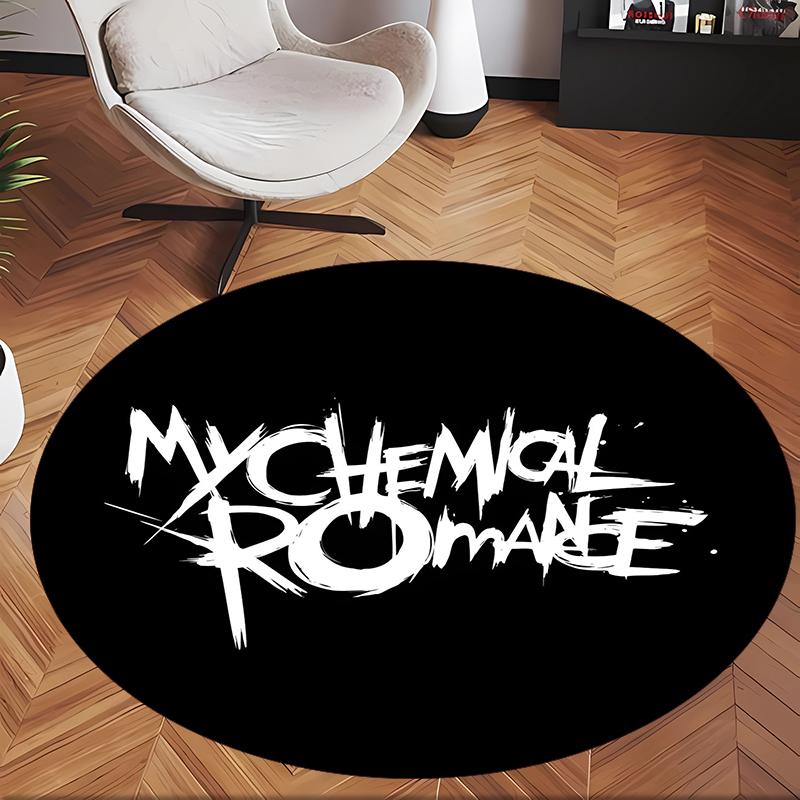 My Chemical Romance (14) Круглый офисный ковер Декоративный напольный ковер для офиса, спальни, гостиной и домашнего пространства