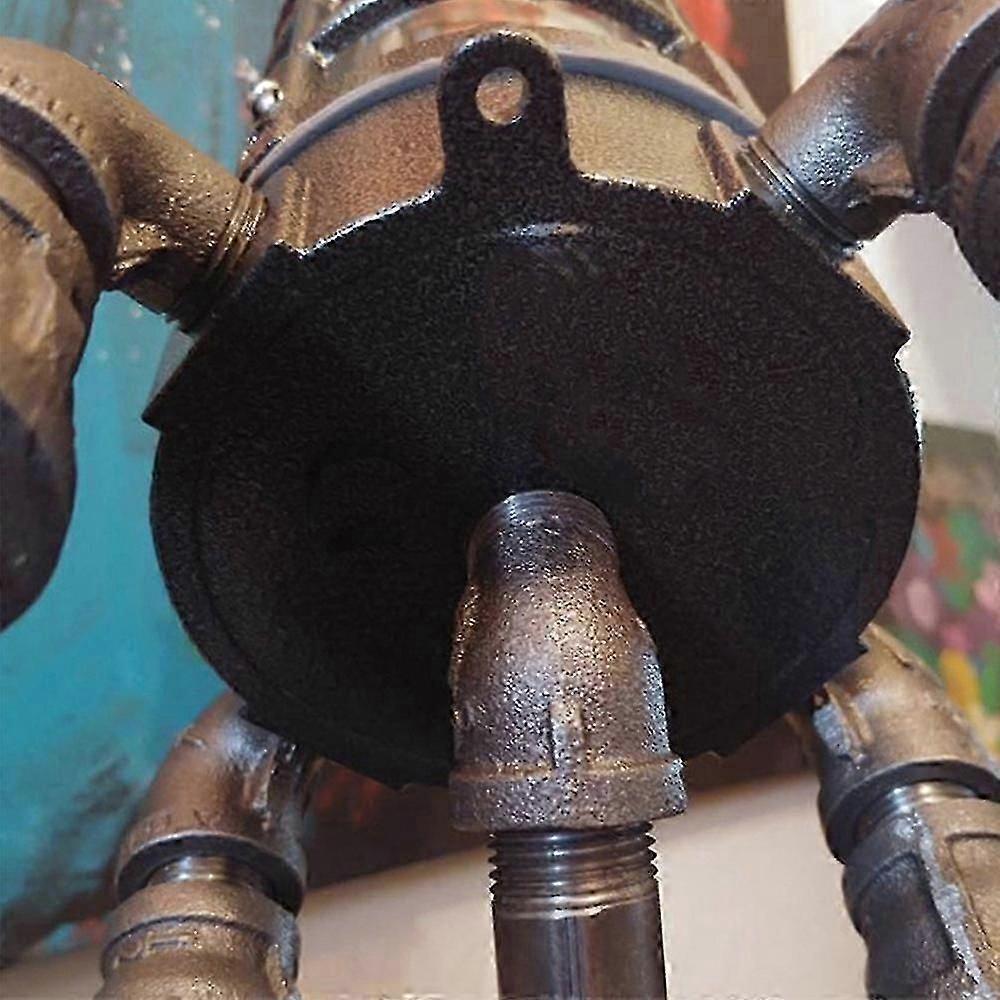 Industrial Steampunk Rocket Ship Table Lamp - Vintage Retro Desk Light for Office/Game Room Decor