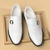 Fashion Italian Buckle Loafers Man Slip On Dress Shoes Stylish Leather Casual Shoes Elegantes Male Business Shoes Leisure Walk Footwear