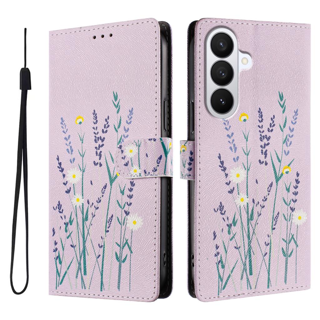 For Samsung Galaxy S26/S26 Pro Case Pattern Print PU Leather Wallet Phone Cover with Wrist Strap