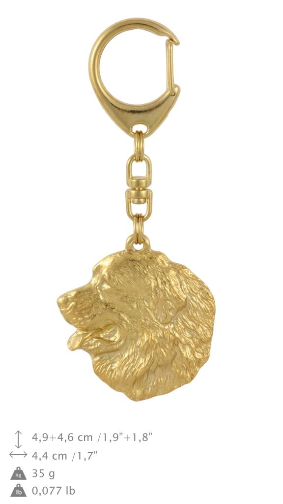 Bernese Mountain Dog, Berner Sennenhund I - Gilded Key Ring with Dog In Gift Box, Handbag Decoration, Luxury Accessory by Art-Dog Brand
