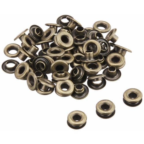 Ichinen Access Family Tool Eyelets #200 (Double-Sided Head), Antique Gold, 40 Pairs (Size: D/Approx. 2mm) 56063