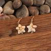 Bohemian vacation style egg flower necklace earrings set ins niche flower soft pottery color collarbone chain tide