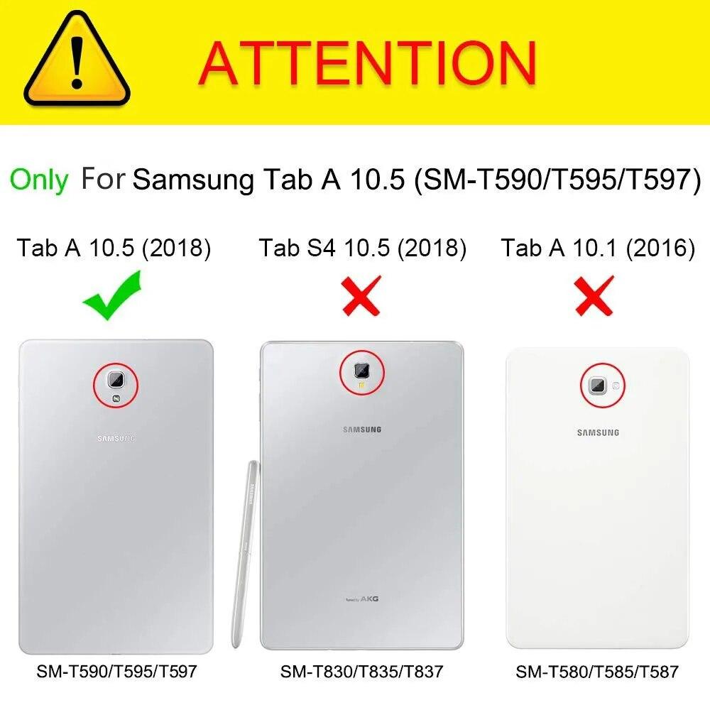 Тонкий чехол из искусственной кожи для Samsung Galaxy Tab A 10,5 2018 SM-T590 T595 T597 Чехол для планшета Samsung Galaxy Tab A 10,5 дюймов