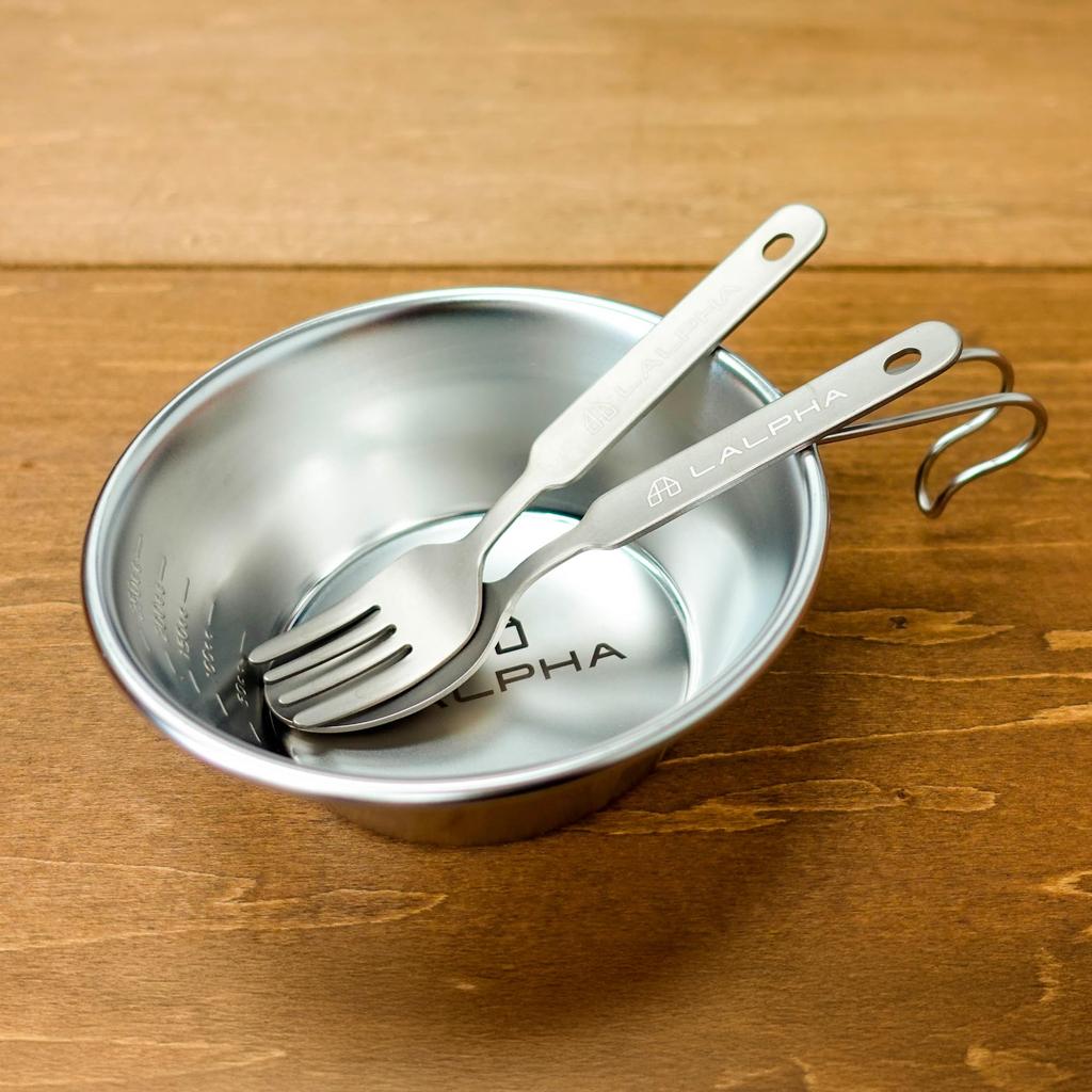 LALPHA Titanium Spoon and Fork Set with Storage Case, CK-200