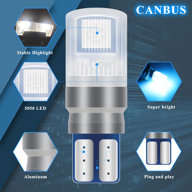 T10 W5W LED RGB 194 168 5050 SMD with Remote Controller Canbus Car Dome Reading Light Automobiles Wedge Lamp Clearance Lights