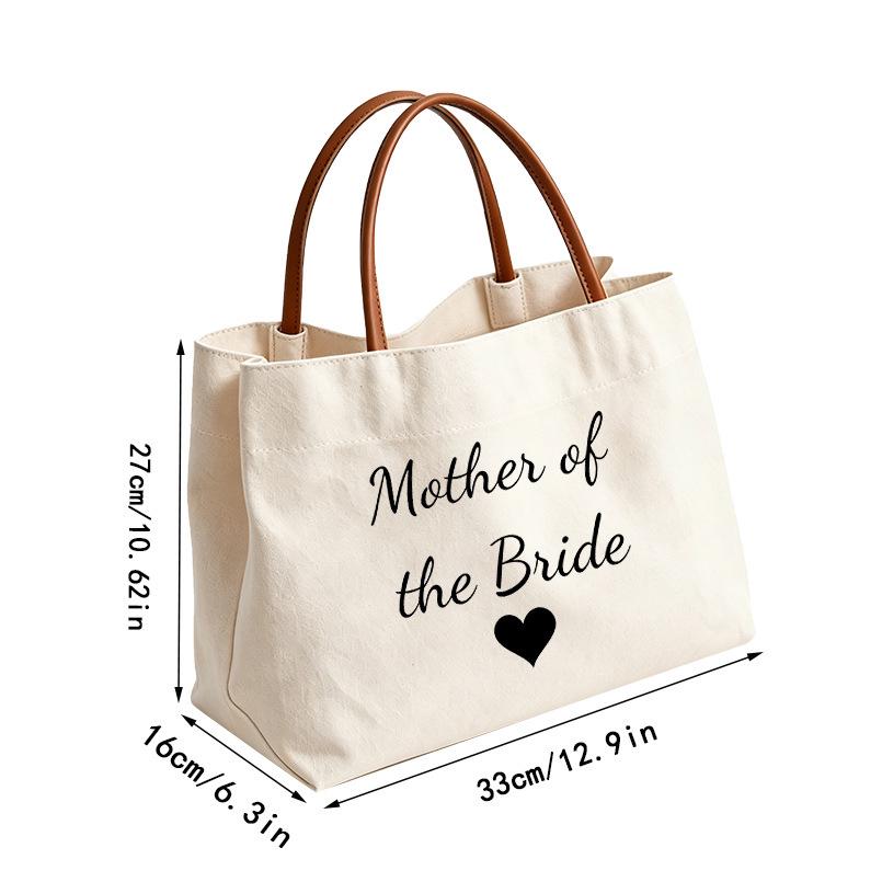 Elegant Canvas Tote Bag for Mother of the Bride or Groom - Wedding Gift