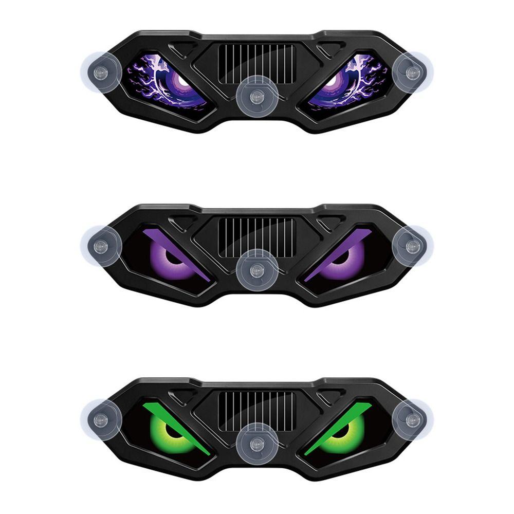 Vibration Lights on Solar LED Devil Eyes Car Lights Warning Flashing Signal Indicator Auto Window