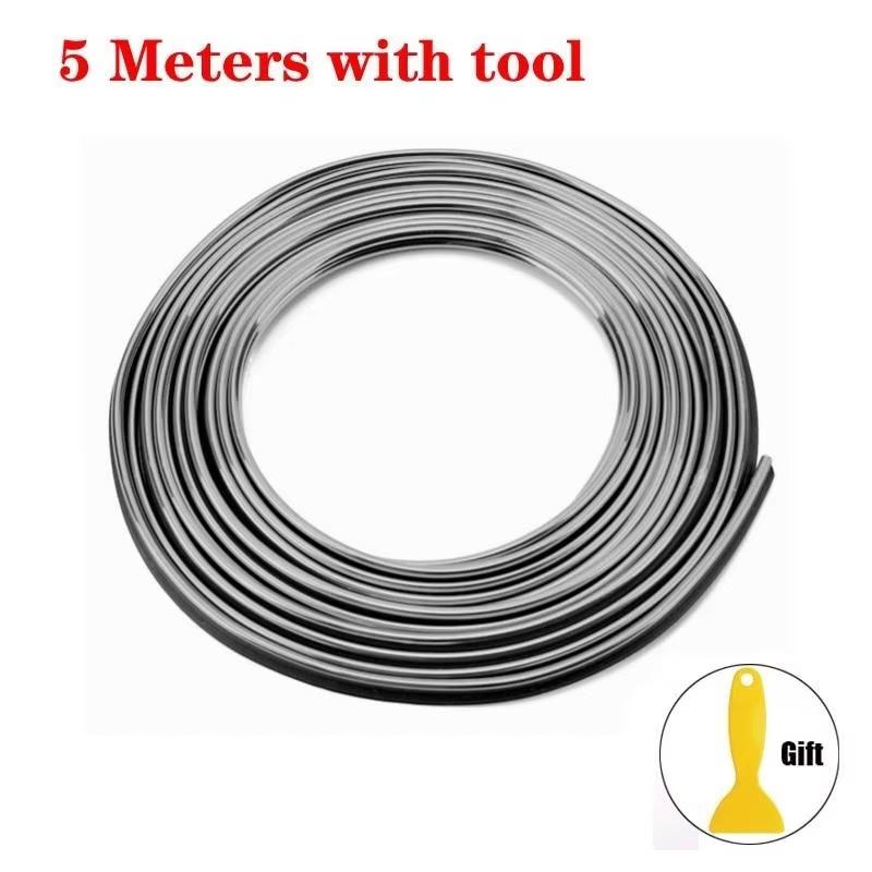 5M Универсальная Автомобильная Молдинговая Декорация Гибкие Полосы Внутренние Авто Молдинги Отделка Крышки Автомобиля Приборная Панель Дверь Автостайлинг