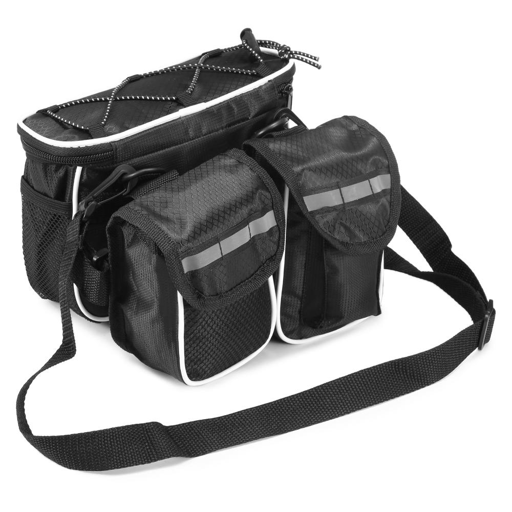 Lixada велосипедная верхняя сумка-труба с дождевиком, водонепроницаемый кофр на переднюю раму горного велосипеда