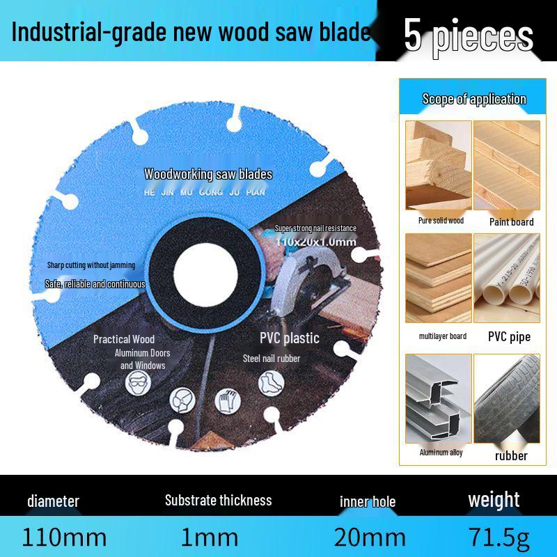 Professional Grade Angle Grinder Cutting Disc for Wood, Aluminum, and PVC