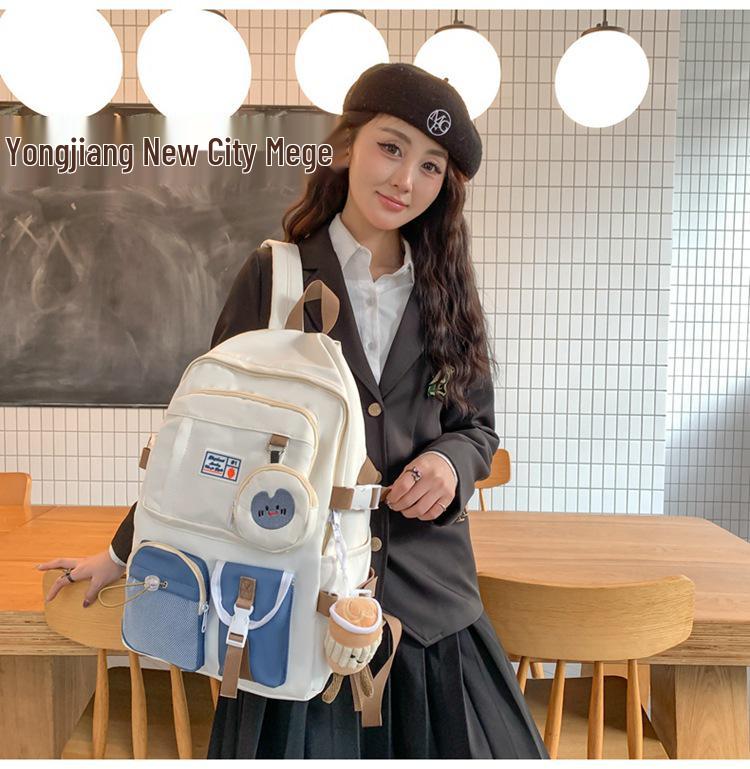 Модный рюкзак большой вместимости в корейском стиле для студенток – Легкий и идеально подходит для школы или путешествий