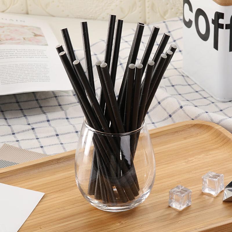 Disposable Black Paper Straws