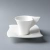 Pure White Wave Espresso Mug Suit Simple Ceramic Coffee Cup And Saucer Set Love Corner Office Afternoon Milk Americano Teacup
