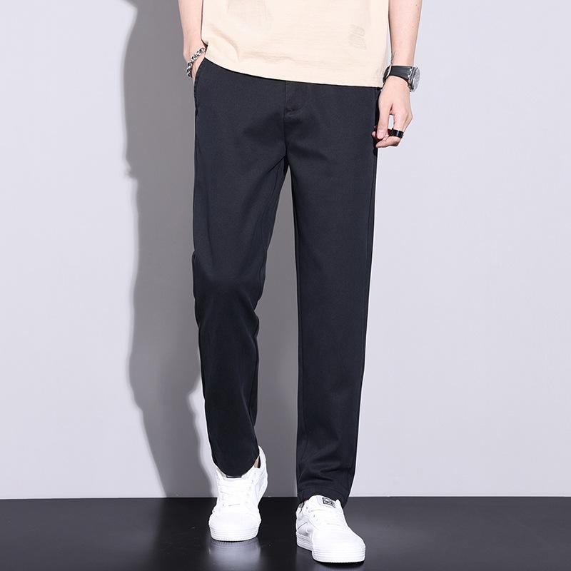 Новые повседневные брюки для мужчин Простые мужские брюки Приталенные и прямые брюки для мужчин