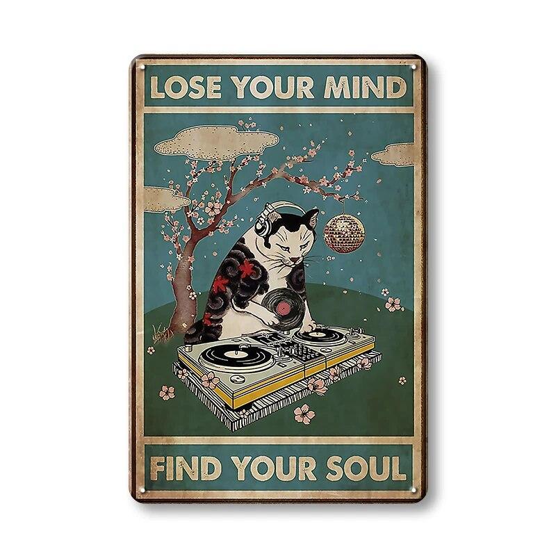 Винтажные металлические плакаты с черным котом, жестяная вывеска, мой Господь, настенные панно, забавные украшения, настенная живопись, модный стиль, домашний железный декор