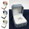 Octagonal Wedding Ring Box Velvet Jewelry Packaging Box for Engagement Proposal