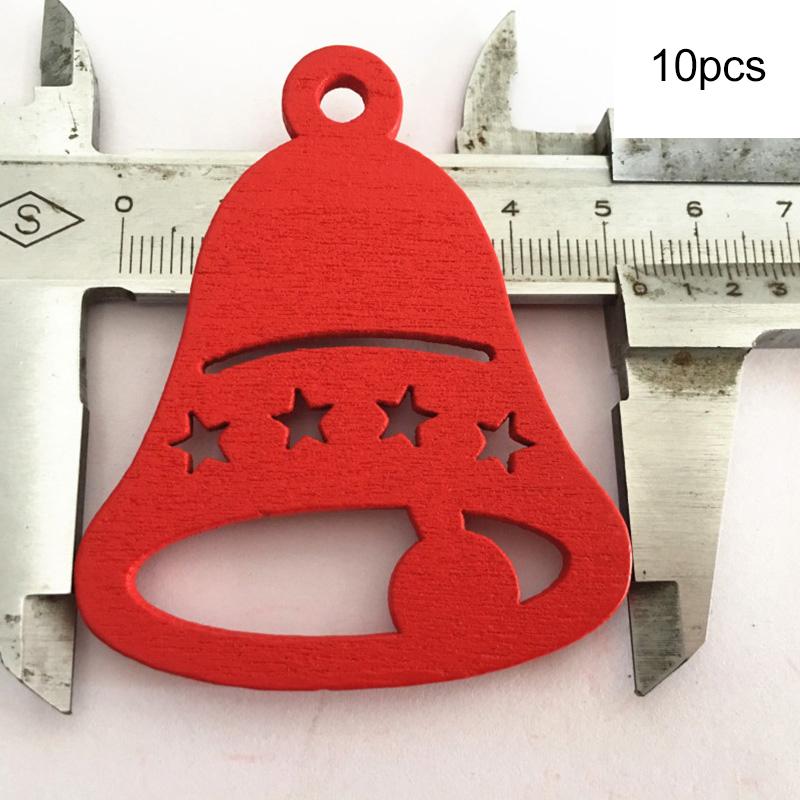 10 шт. Рождественская звезда, подвесные украшения, снежинки, деревянные подвески, рождественская елка, лось, ангел, сердце, праздничные принадлежности