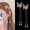 1/2pcs Tassel Butterfly Hairpin Women Elegant Vintage Headwear Trembling Butterfly Bangs Side Clip Moving Butterfly Headdress