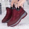Модные женские зимние ботинки с флисовой подкладкой, зимние теплые водонепроницаемые ботинки без застежек, теплые уличные короткие ботинки